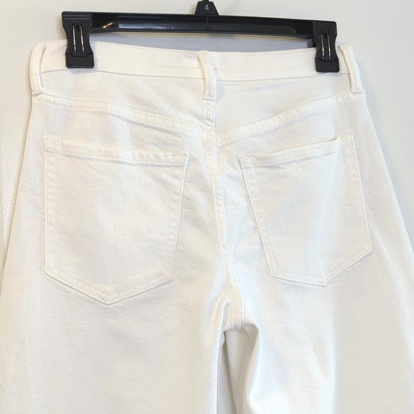 Banana Republic White High Rise Wide Leg Crop Premium Denim Size 26 - Picture 5 of 14